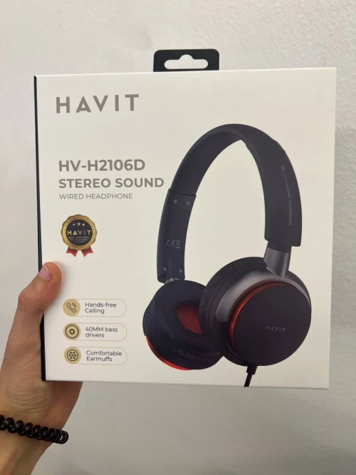 HAVIT HV H2106D - CASQUE FILAIRE PC / MOBILE - SON STÉRÉO - MICROPHONE INTÉGRÉ - DESIGN CONFORTABLE - BLACK