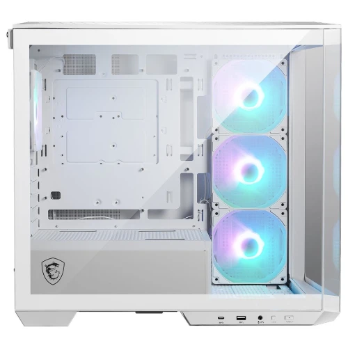 MSI MAG PANO M100R PZ - BOITIER MOYEN TOUR - VERRE TREMPÉ - FAN ARGB - PROJECT ZERO - 360mm - BLANC 