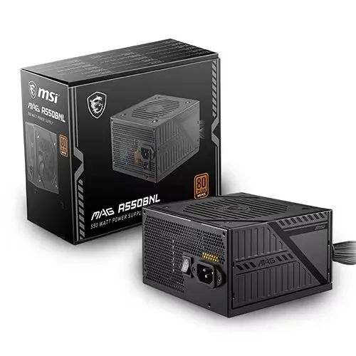 MSI MAG A550BNL ALIMENTATION 550W - 80 PLUS BRONZE - 120 MM SILENCIEUX - ATX/EPS - NOIR 