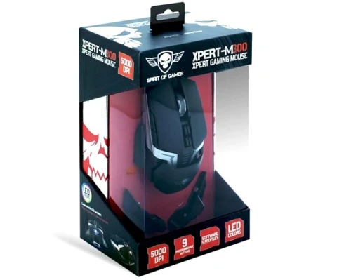 Spirit of Gamer Xpert-M300 Souris filaire pour gamer - ambidextre - capteur optique 5000 dpi 