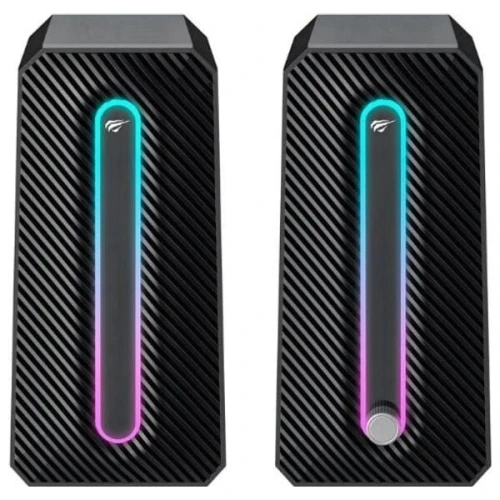 HAVIT SK216 - HAUT-PARLEURS USB 2.0 - SON STÉRÉO - RGB LIGHTING - DESIGN COMPACT - BLACK