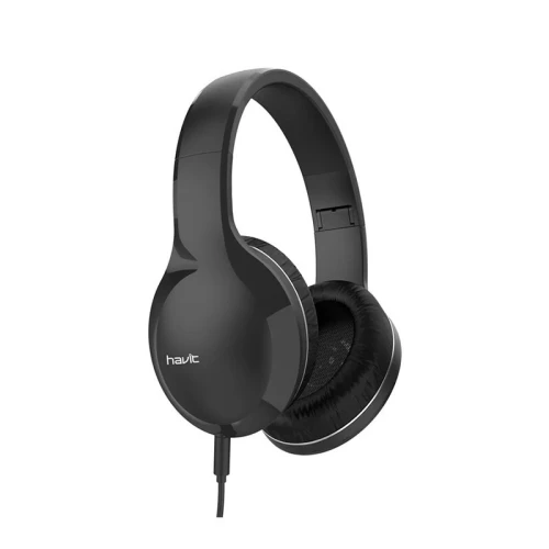 HAVIT H100D - CASQUE FILAIRE - HAUT-PARLEURS 40MM - DESIGN PLIABLE - MICROPHONE INTÉGRÉ - CONFORTABLE - BLACK