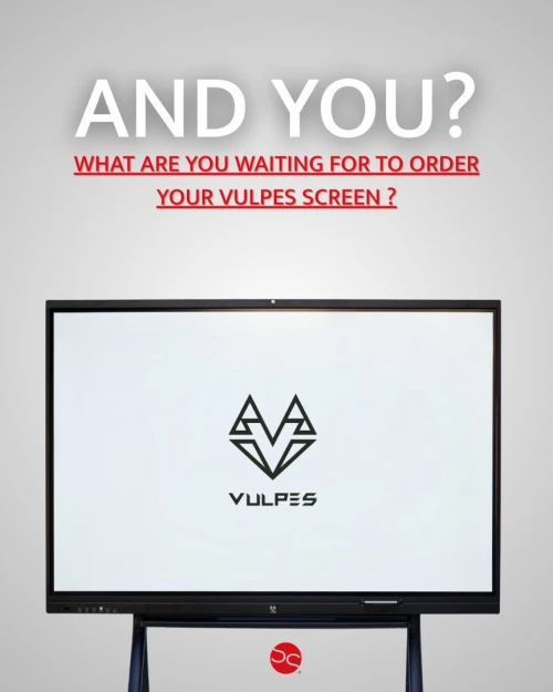 ECRAN INTERACTIF VULPES 75" - 4K ULTRA HD TACTILE - 8GO - 256GO SSD + SUPPORT - SANS OPS - WIN11 - BLACK