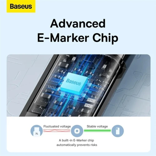 BASEUS TUNGSTEN GOLD - FAST CHARGING DATA CABLE 3M - TYPE-C TO TYPE-C - 240W - ALLIAGE - E-marker