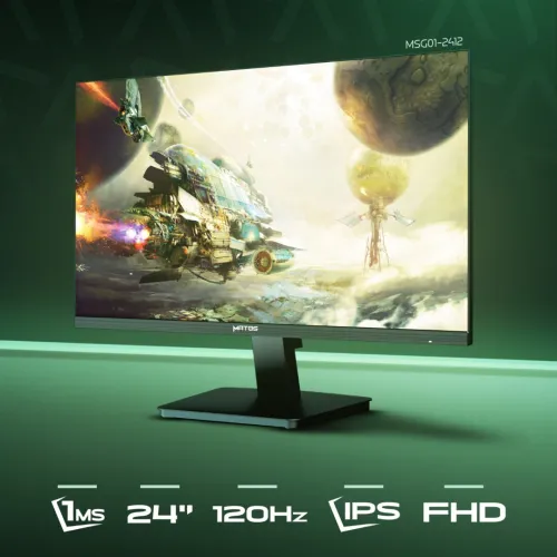 MATOS VEGA - GAMING MONITEUR 24" - 120HZ - DALL FAST IPS - 1MS - FREESYNC / G-SYNC - PC & CONSOL - BLACK