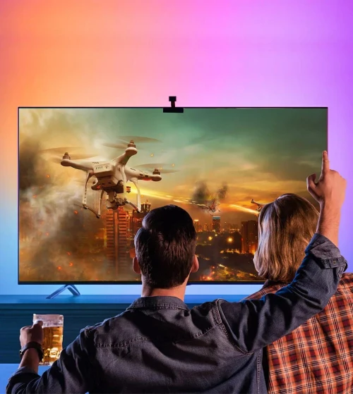 GOVEE DREAMVIEW T1 TV BACKLIGHT - 75-85 INCH - H6199 - TV -COLOR-MATCH -CONTRÔLE VOCAL - MUSIC