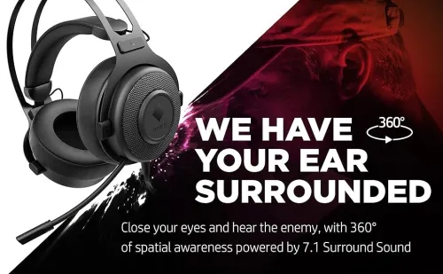 HP OMEN BLAST CASQUE FILAIRE- 7.1 SURROUND-  USB - NC -MULTIPLATEFORM - XBOX ONE /PS4/ PC -BLACK