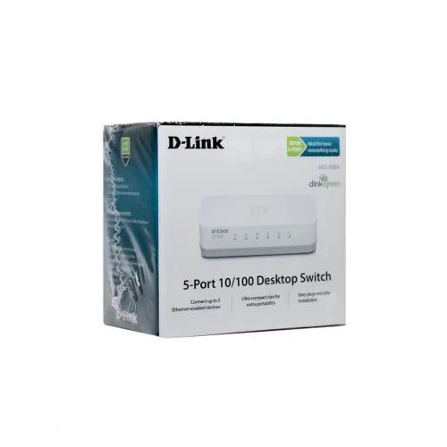 D-Link Switch De Bureau 5 Ports 10/100 Mbps Des-1005A Blanc