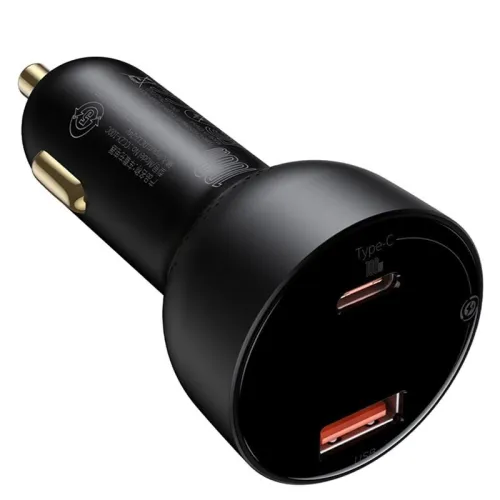 BASEUS SUPERME PPS - 100W DOUBLE CHARGEUR DE VOITURE RAPIDE À AFFICHAGE NUMÉRIQUE