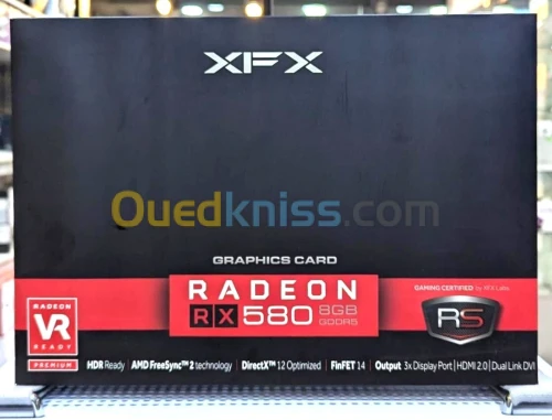 XFX AMD RADEON RX 580 OC - 8GB GDDR5 - RS GAMING CERTIFIED- AMD FREESYNC - DIRECTX - DUAL LINK 