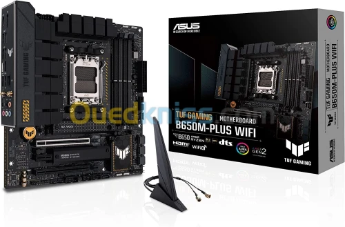 ASUS TUF GAMING B650M-PLUS WIFI - Micro ATX Socket AM5 AMD- M.2 PCIe 5.0 - USB 3.2 