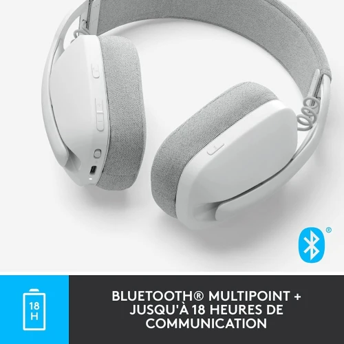 Logitech Zone Vibe 100 Casqueléger sans fil avec Micro anti-bruit- Bluetooth multipoint avancés