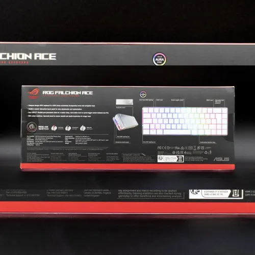 ASUS ROG FALCHION ACE - CLAVIER MÉCANIQUE COMPACT 65% - FILAIRE - ROG NX RED - USB 2.0 - RGB -AZERTY