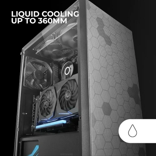 MARS GAMING MC-Q3 - BOITIER ATX  -1 FAN - VERRE TREMPÉ - USB 3.0 - MICRO & MINI ATX - BLACK 
