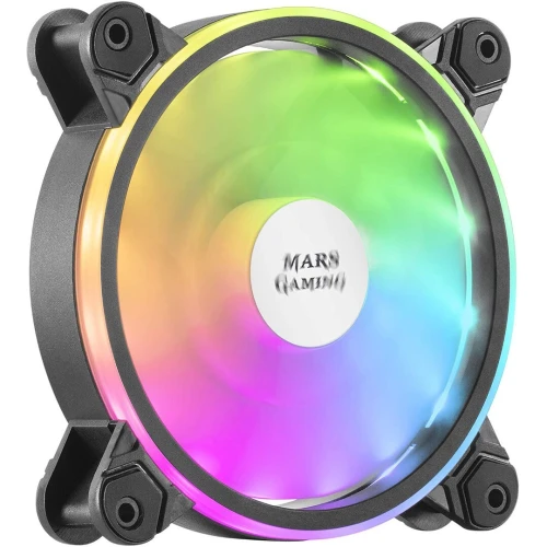 MARS GAMING MFX RGB MFXW 120MM - VENTILATEUR BOÎTIER PC RGB - ULTRA SILENCIEUX - SIMPLE ET RAPIDE - BLACK