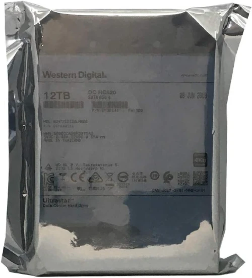 WD Ultrastar DC HC520 - 12TB Disque dur serveur 3.5" 12 To 7200 RPM 256 Mo SATA 6Gb/s