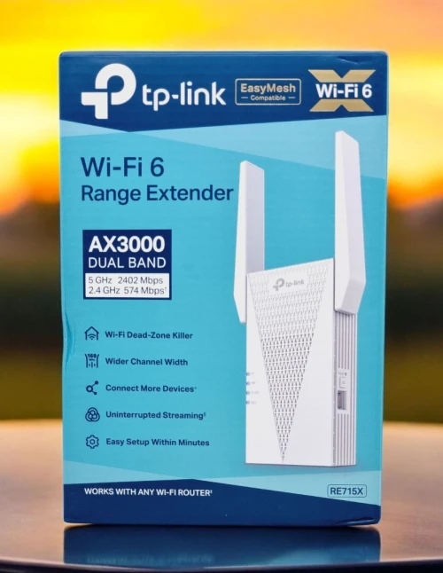 TP-LINK RE715X - POINT D'ACCÈS REPETEUR AX3000 WIFI 6 - 2 ANTENNES - OFDMA - EASY MESH - 5GHz - WPS