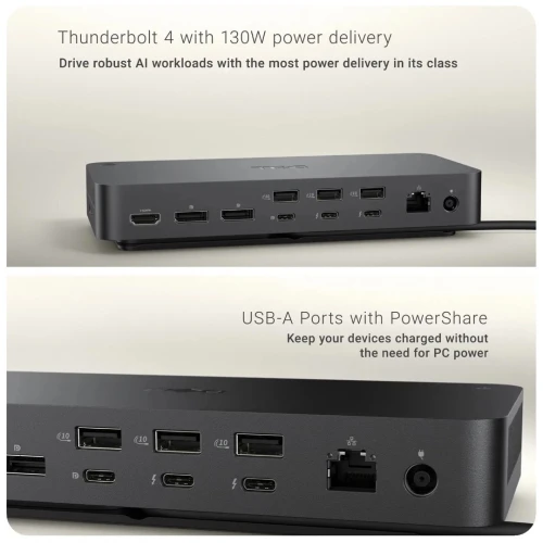 DELL PRO THUNDERBOLT 4 SD25TB4 - STATION D'ACCUEIL 180W - 4 ÉCRANS 4K -USB-C - HDMI 2.1- DP1.4 -2.5G