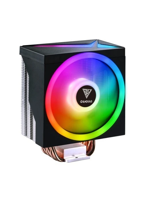 GAMDIAS BOREAS M1-610 - REFROIDISSEUR - INTEL & AMD - 6 CALODUCS - ALUMINIUM - ARGB 120 MM - NOIR 
