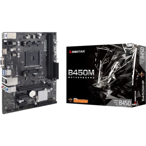 BUNDEL BIOSTAR B450M DDR4 - AMD RYZEN 5650G - ADATA PREMIER 8GB DDR4 3200HZ - MSI MAG SHILED M301 - BLACK