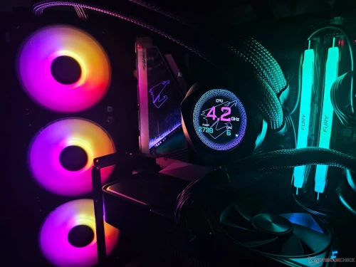 GIGABYTE AORUS WATERFORCE X II 360 - WATERCOOLING ULTRA PERFORMANCE - LCD - 360 MM - RGB - BLACK