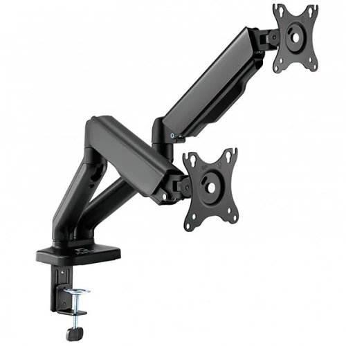 VORTEX VRX46-C024E - SUPPORT DOUBLE ÉCRAN - 17" À 32" -2 x 9KG -FIXATION BUREAU -VESA 75/100 - BLACK