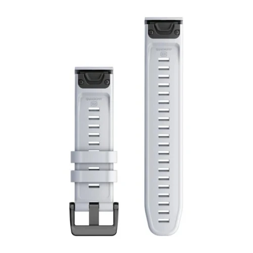 BRACELET GARMIN QUICKFIT 22MM - SILICONE ULTRA CONFORT - BLANC SILEX - ULTRA-CONFORTABLE - WHITESTONE - WHITE
