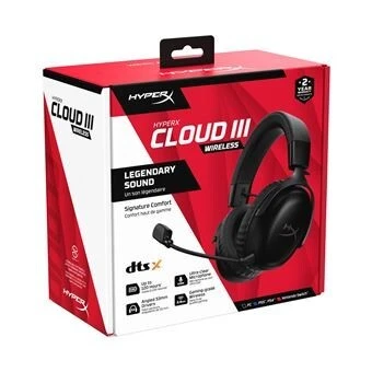 HYPER X CLOUD III S WIRELESS - CASQUE GAMING SANS FIL 2.4GH - SON SPATIAL - MICRO NC - CONFORT-BLACK