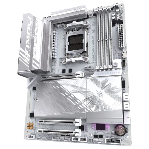 GIGABYTE B850 AORUS ELITE WIFI7 ICE - CARTE MÈRE ATX - SOCKET AM5 - 4 x DDR5 - 1 x PCIe 5.0 X16 - 3 x M.2 NVMe - WIFI 7 - BLUETOOTH 5.4 - LAN 2.5GBE - USB 3.2 - WHITE