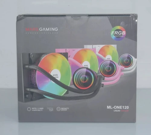 WATERCOOLING MARS GAMING ML-ONE120- MULTI SOCKET- TDP 200W- INFINITY MIRROR- FRGB SILENT FAN- PINK 