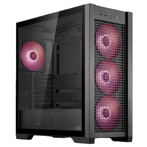 ASUS TUF GAMING GT302 ARGB - ATX MID-TOWER - 4 FANS ARGB 140MM PWM - AIRFLOW MESH - VERRE TREMPÉ - TYPE-C - BLACK