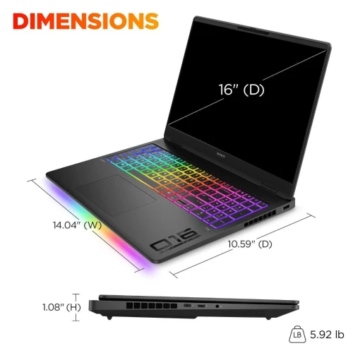 HP OMEN MAX 16 - ULTRA 9 275HX - 32GO - 1TO - 16" WQXGA 2.5K - RTX 5090 24GO - RÉTROÉCLAIRÉ - BLACK