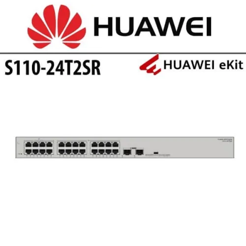 HUAWEI S110-24T2SR - SWITCH 24 PORTS - POE GIGABIT ETHERNET - (24 POE - 124 WAT) + 2 PORTS SFP -PME
