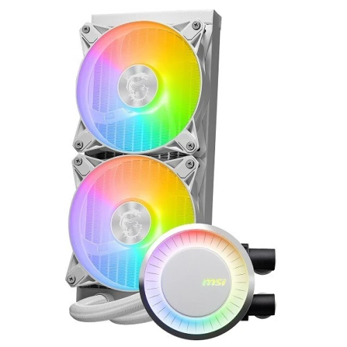 MSI MAG CORELIQUID E240 - WATERCOOLING 240MM - 2 X FANS ARGB - PERFORMANCE - INTEL & AMD - WHITE