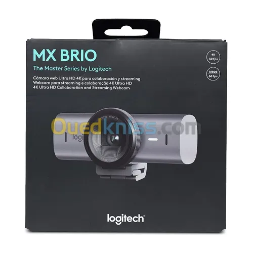 LOGITECH MX BRIO 4K - AUTOFOCUS - HDR - AI ZOOM - DOUBLE MICRO - USB-C - CLIP UNIVERSEL