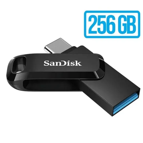 SANDISK ULTRA DUAL DRIVE GO - 256GB - FLASH DISQUE USB TYPE-A & USB TYPE-C - 400 MBS - ORIGINAL