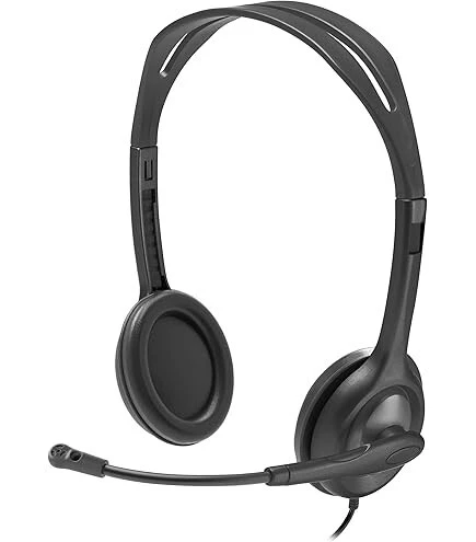 LOGITECH H111 - CASQUE STÉRÉO FILAIRE AVEC MICRO AJUSTABLE - JACK 3.5 MM - COMPATIBLE PC/MAC/MOBILE
