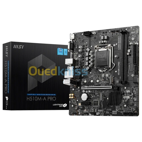 MSI H510M-A PRO Micro ATX Socket 1200 Intel H510 Express - 2x DDR4 - SATA 6Gb/s + M.2 PCIe NVMe 