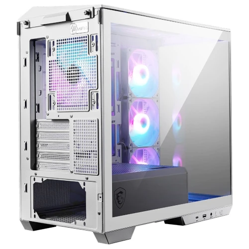 MSI MAG PANO M100R PZ - BOITIER MOYEN TOUR - VERRE TREMPÉ - FAN ARGB - PROJECT ZERO - 360mm - BLANC 