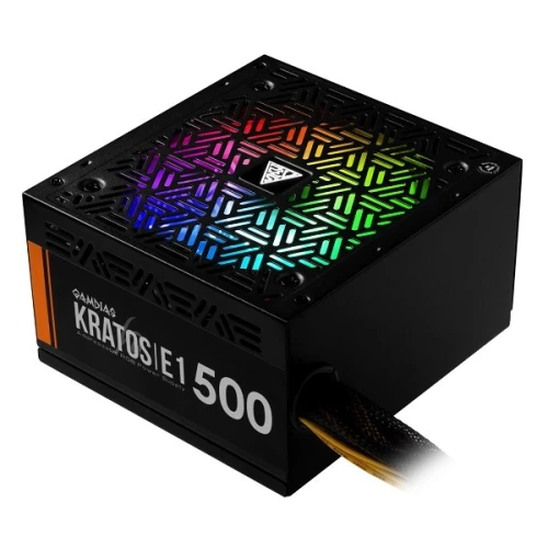 GAMDIAS KRATOS E1-500 - Alimentation 500W ARGB - Ventilateur 120 mm silencieux - ATX12V - BLACK 