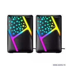 HAVIT SK763 - ENCEINTE GAMING STÉRÉO RGB - HAUT-PARLEURS FILAIRES USB - SON CLAIR - COMPACT - NOIR