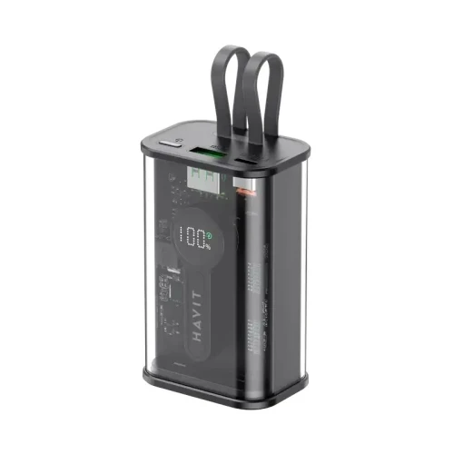 HAVIT PB94 - BATTERIE EXTERNE POWER BANK 10000mAh - DOUBLE PORT USB - ULTRA-COMPACT - NOIR