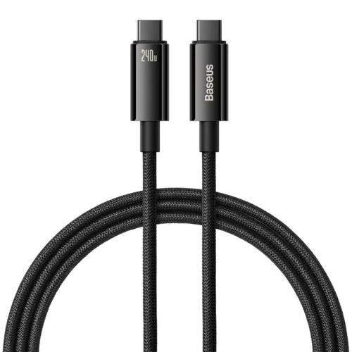 BASEUS TUNGSTEN GOLD - FAST CHARGING DATA CABLE 3M - TYPE-C TO TYPE-C - 240W - ALLIAGE - E-marker