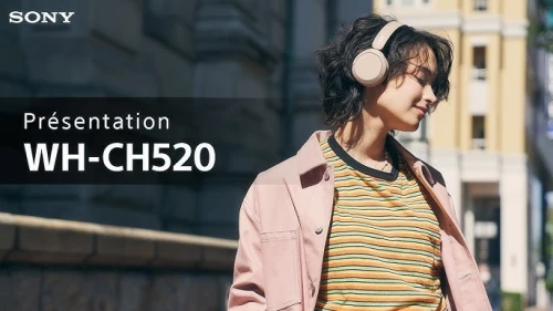 SONY WH-CH520 - Casque Bluetooth Sans Fil-Micro intégré - jusqu'à 50H d'autonomie et Charge Rapide -