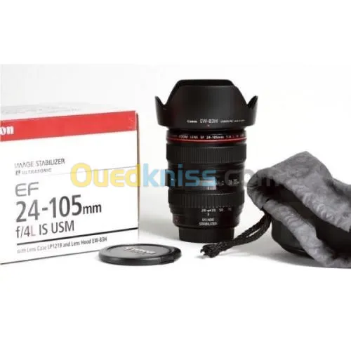 CANON OBJECTIF EF 24-105mm -  F/4L IS II USM - APS-C - 3 VITESSES - FOCALE AJUSTABLE - MÉTAL - NOIR 