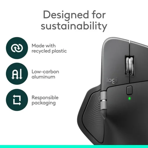 LOGITECH MX MASTER 4 FOR BUSINESS - SOURIS SANS FIL - ERGONOMIQUE AVANCÉEP PRO - 8 BOUTONS  GRIS