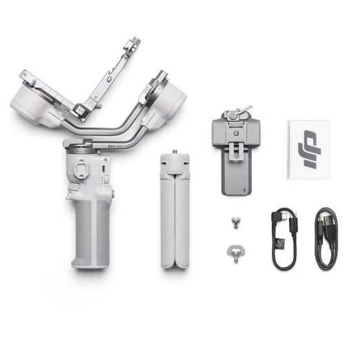 DJI RS4 MINI STABILISATEUR - ECRAN TACTILE 1.4" - 2KG MAX - BLUETOOTH 5.1 - USB-C - TRÉPIED - GRIS