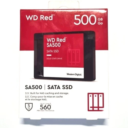 WESTERN DIGITAL RED SA500 - 500GB SSD SATA 2.5 - 6GB/S - 560MB/S - NAS 3D NAND - SYNOLOGY - BLACK