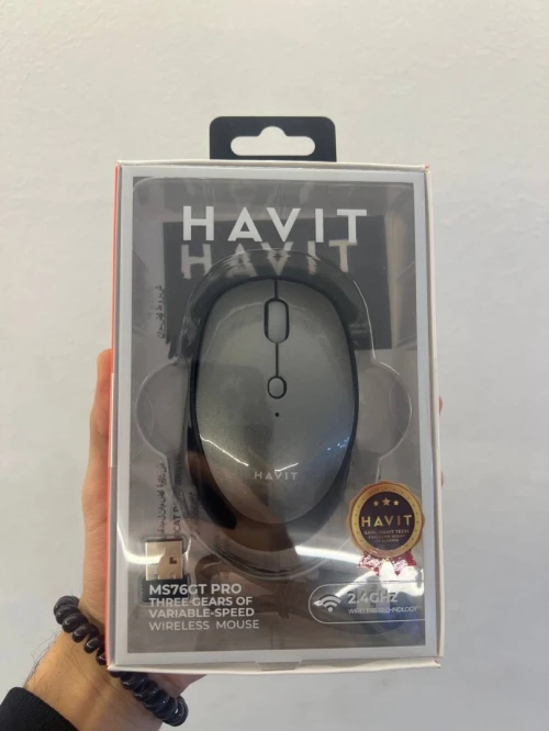 HAVIT MS76GT PRO GRIS - SOURIS SANS FIL - CONNEXION 2.4GHZ - PRÉCISION OPTIQUE - DESIGN ERGONOMIQUE - SILENCIEUSE - GREY