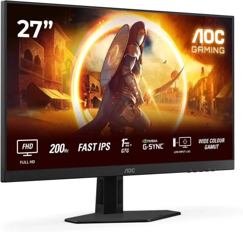 ECRAN AOC 27G4HRE - GAMING 27" FULL HD - 200HZ - DALL IPS -  1MS - G-SYNC - HDR10 - HDMI/DP - BLACK